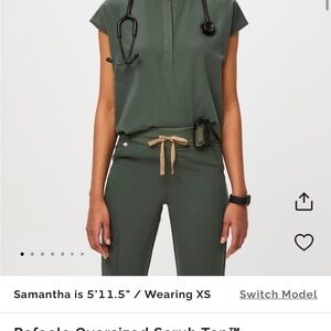 Figs Green Track Pants & Joggers